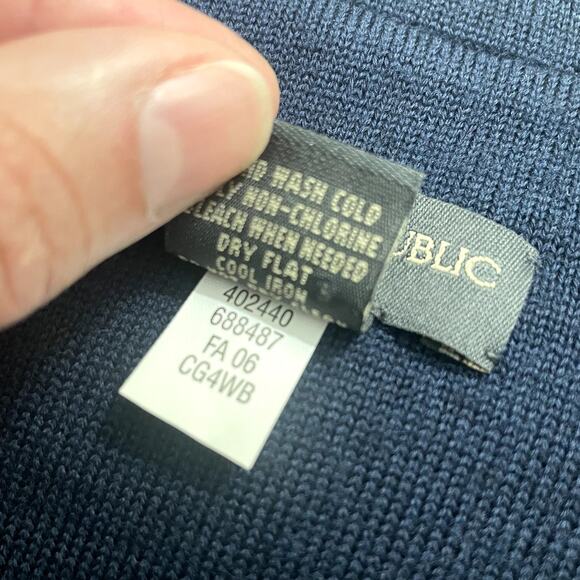 Banana Republic 100% Wool Blazer Jacket Classic Preppy Retro Blue Size Medium - Picture 13 of 13